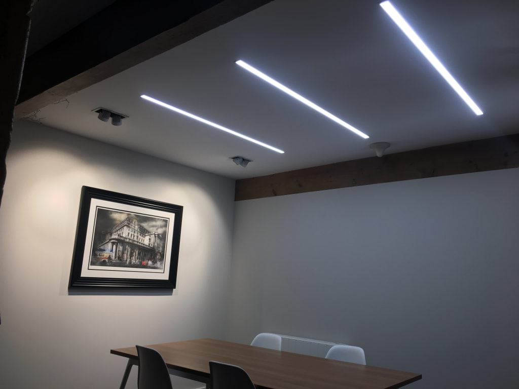 linear led lighting kitchen