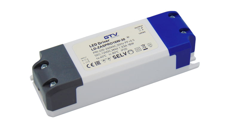 GTV LD-ZASPRO80W-30 (F) Transformateur LED, 80W, 12V DC