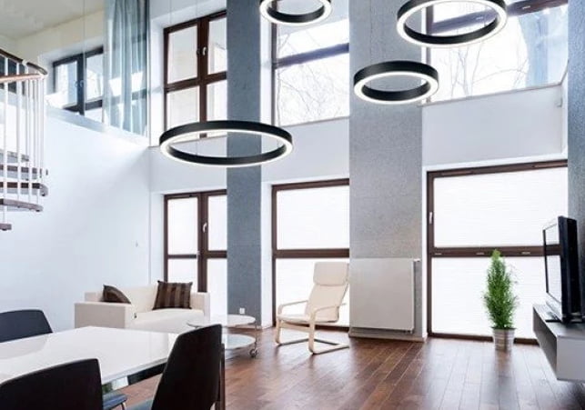 White Planet Ring Ø70cm Ceiling Lamp (LED, DALI/Push Dimmable) by Panzeri -  lightandyou.com