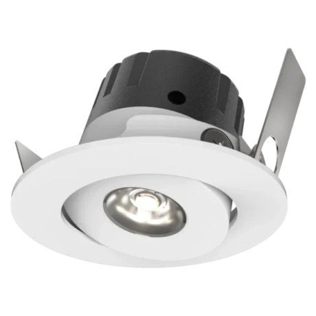 2.4W Mains Dimmable Downlight View 30 Adjustable White / Black